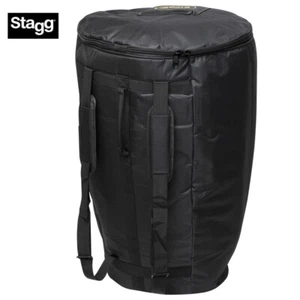 Stagg CGB-12 BK Nylon Black Durable Bag for 12" Conga With Shoulder Straps - Picture 1 of 3