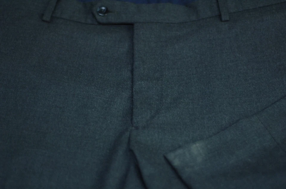 Daniel Cremieux Men's Solid Gray All Season Flat Front Dress Pants 40 x 32 - Image 1 of 4