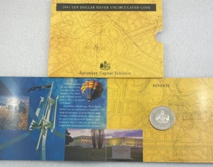 1993 State Series $10 Sterling Silver UNC Australian Capital Territory RAM Coin - Picture 1 of 6