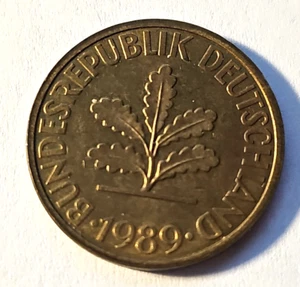 1989-D 10 Pfennig Germania Ovest Moneta Mondo Vecchia Vintage Spedizione Gratuita - Foto 1 di 5