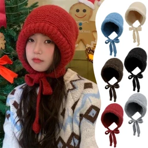 Damen Winter stricken Balaclava Mützen Kinnriemen Warm Ski BeanieHat❤Ohrenschutz - Bild 1 von 42