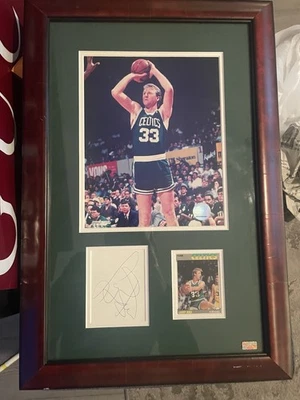 Larry Bird Custom Framed Autographed By w CoA - Image 1 of 4