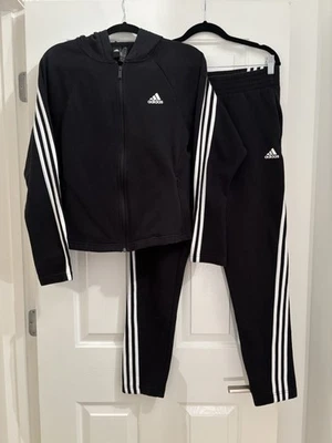 Adidas Chándal Polar Algodón Negro - Chaqueta y Pantalones - Mediano Foto 1 de 4