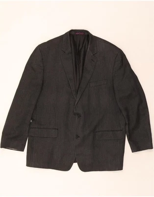 Chaqueta Blazer IZOD Para Hombres 2 Botones Reino Unido 40 Grande Gris Espiga DW93 Foto 1 de 3