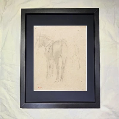 Edgar Degas "Estudios de un caballo" Arte enmarcado personalizado Foto 1 de 3