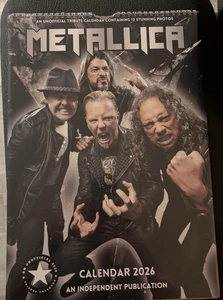 METALLICA TRIBUTE KALENDER 2026 (NEU; 12 Monate Kalender , 30 x 42cm) - Bild 1 von 2