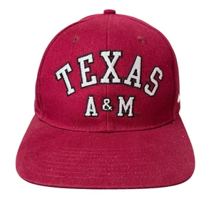 Vintage 90s Texas A&M Aggies Nike Snapback Cap Hat Swoosh Logo Taiwan Gig 'Em OS - Picture 1 of 9