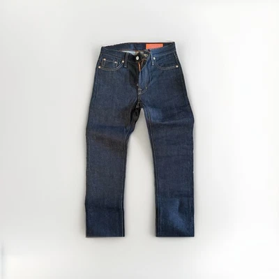 Jean Shop Men's Rocker Jeans Japanese Orange Selvage Dark Denim USA Made 28x34 - Image 1 of 4