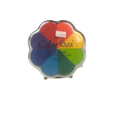 1996 ColorBox Petal Point Pigment Ink Pad Pinwheel Rainbow Removable Petals - Image 1 of 4