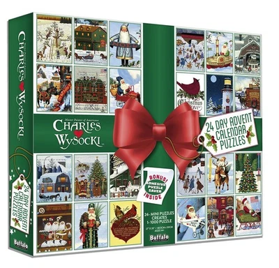 Ceaco Advent set; 24 small puzzles create one 1000-pc puzzle; Charles Wysocki - Image 1 of 4