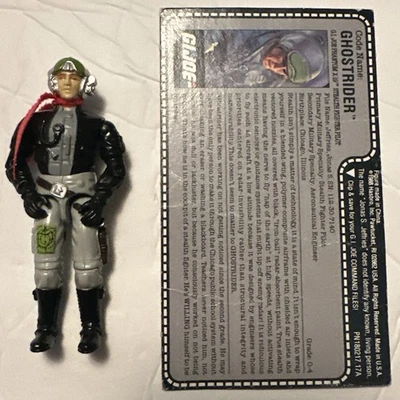 1988 Gi Joe 3.75" Ghostrider V1 Figure Phantom X19 Pilot Complete Hasbro - Image 1 of 4
