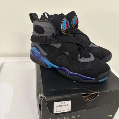 Zapatillas Air Jordan 6 Retro BG Negro Púrpura Talla 4.5Y con Caja Original 2015 Foto 1 de 4