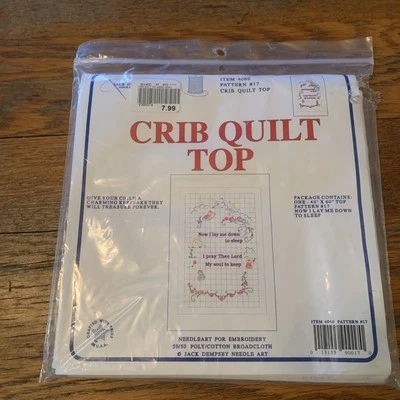 Jack Dempsey Aguja Arte Cuna Edredón Top Kit Ahora 1 Acuéstame a Dormir (37) Foto 1 de 4