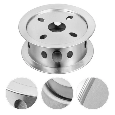 1 Pz Teiera Resistente all'usura Riscaldatore Cibo Pratico Scalda Tè (Argento) - Immagine 1 di 4