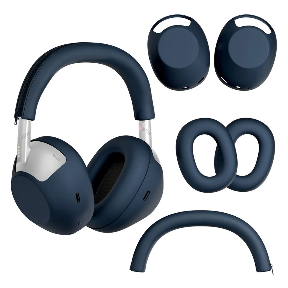 Funda protectora de silicona 3 en 1 para auriculares Sony WH-1000XM6 Foto 1 de 4