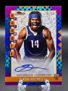2024-25 DaRon Holmes Topps Finest Rookie Autographs Blue X-Fractor #19/99 - Bild 1 von 2