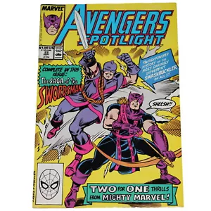 Marvel Comics Avengers Spotlight #22 The Saga Of the Swordsman September 1989 - Picture 1 of 2