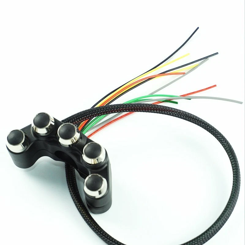 US 7/8" 22mm motorcycle handlebar switch 5 Push Button Latching Momentary Action - Image 1 of 4
