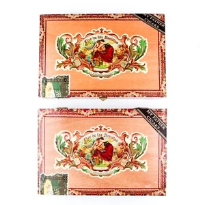 Lot of 2 Flor de las Antillas Robusto Empty Wood Cigar Box 9" x 6" x 1.75" - Picture 1 of 8