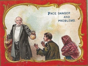 Turkish Trophies-Tobacco Card-Turkish Cigarettes-Face Danger and Problems - Picture 1 of 4