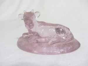 BOYD GLASS MABEL LA VACA # 28 VIDRIO ROSA NACARADO B EN DIAMANTE - Imagen 1 de 5