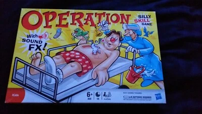 Operation Silly Skill Game Sound FX Hasbro 2011 Complete Fun Age 6 Plus - Image 1 of 4