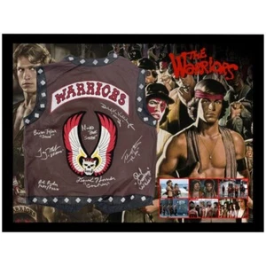 THE WARRIORS CAST SIGNED & FRAMED LEATHER VEST JACKET MOVIE DISPLAY PHOTO PROOF - Picture 1 of 9