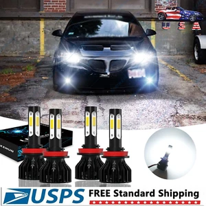 For Pontiac G6 2005 2006 2007 4X Front LED Headlight High Low BeamBulbs - Picture 1 of 12