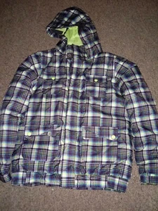 BURTON DRY RIDE FULLY INSULATED HOODED SNOWBOARDING SKI COAT GIRLS SIZE L 10-12 - Picture 1 of 7