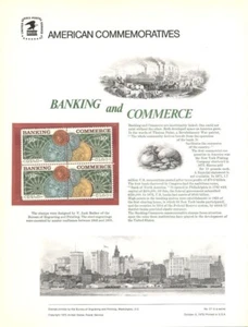 #57 10c Banking & Commerce #1577-1578 USPS Commemorative Stamp Panel - Picture 1 of 1