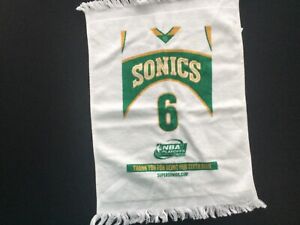 Vintage NBA Seattle Supersonics 6th Man Towel PLAYOFFS 2002