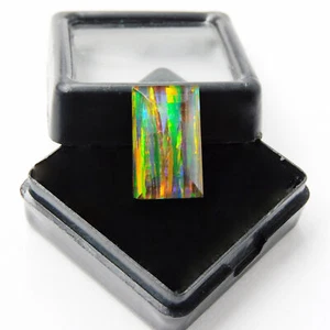 Emerald Cut 5.30 Ct Natural Fire Opal CERTIFIED Rare Ethiopian Loose Gemstone - Picture 1 of 12