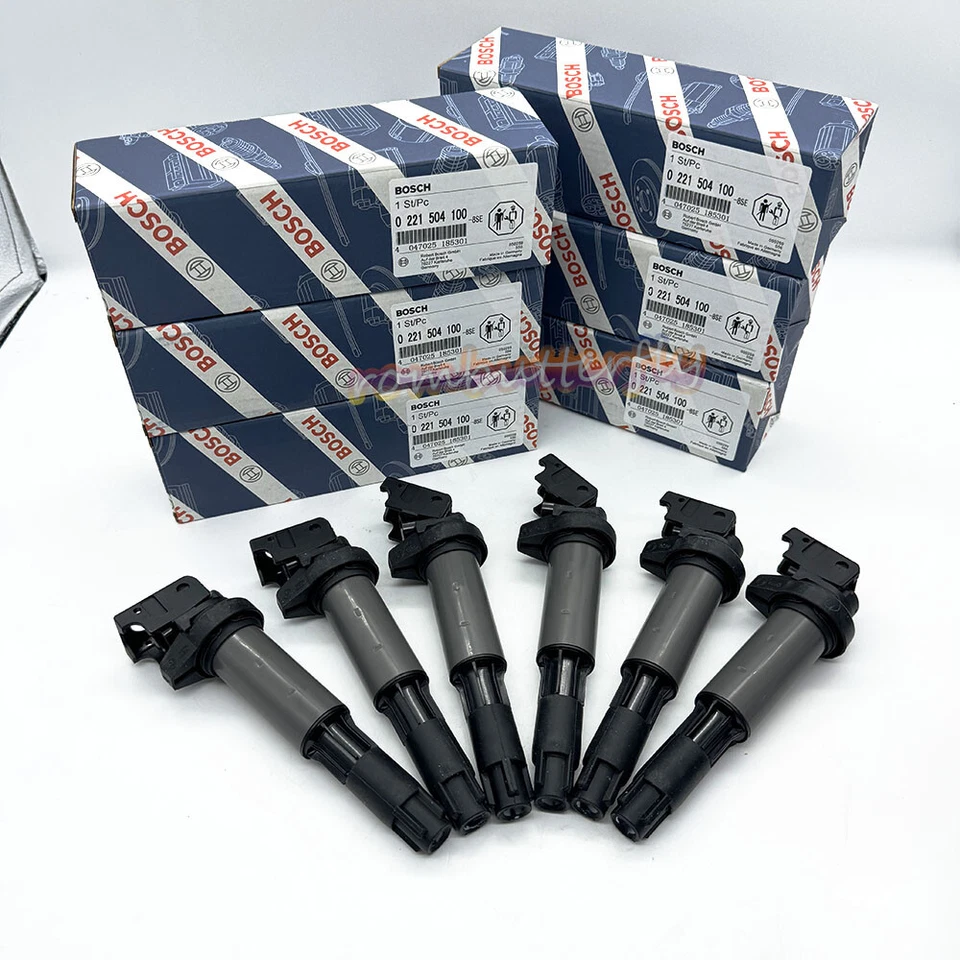 6X Ignition Coils Fits For BMW 550 545 650 745 750i X5 UF515 0221504100 UF522 - Imagem 1 de 4