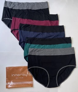 INNERSY Underwear for Women Cotton Hipster Panties Waistband Pack of 5 Size 20 - Picture 1 of 4