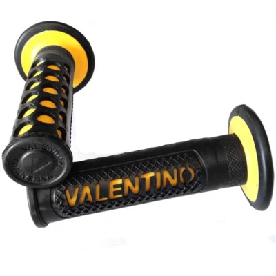 Empuñaduras amarillas grabadas "Valentino" de 7/8" para YAMAHA FZR YZF600 ATV QUAD Foto 1 de 4