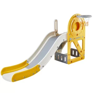 Climbable Ladders And Basketball Hoop Playground Slide For Kids Within 110lbs. - Picture 1 of 12