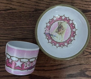 Barbie Cup And Bowl Set 1990s - Picture 1 of 1