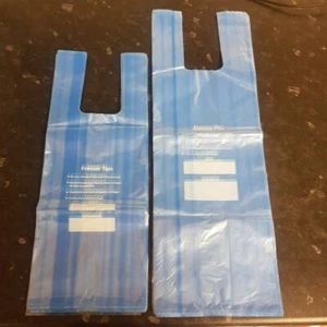 BLUE TIE HANDLE FOOD & FREEZER STRONG STORAGE PLASTIC BAGS SIZE,MEDIUM AND LARGE - Picture 1 of 12