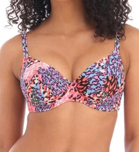 Top de bikini Freya Serengeti Haze rosa animal talla 30F con aros 201802 - Imagen 1 de 12