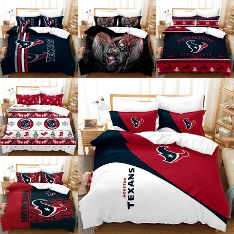 Houston Texans Pillowcase Duvet Cover Comforter/Quilt Cover Home Bedding Set New Cover