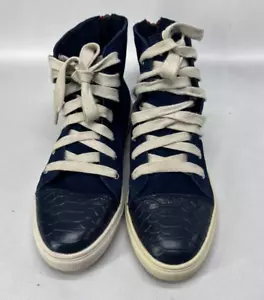 Steve Madden Eastman High Top Fashion Sneakers Blue Suede Women's Size 7.5B - Picture 1 of 7
