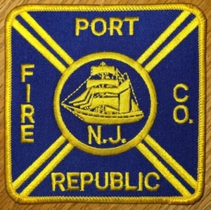 PORT REPUBLIC NEW JERSEY Segelschiff FIRE COMPANY FEUERWEHR PATCH - Bild 1 von 1