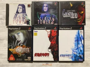 SONY PS 1 2 Clock Tower 1 2 3 & Ghost Head & Zettai Zetsumei Toshi 1 & 2 set - Picture 1 of 14