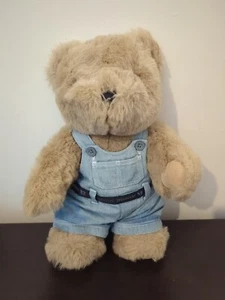 NEXT essential jeanswear Teddy Bear Plush With Dungarees Jointed - Picture 1 of 5