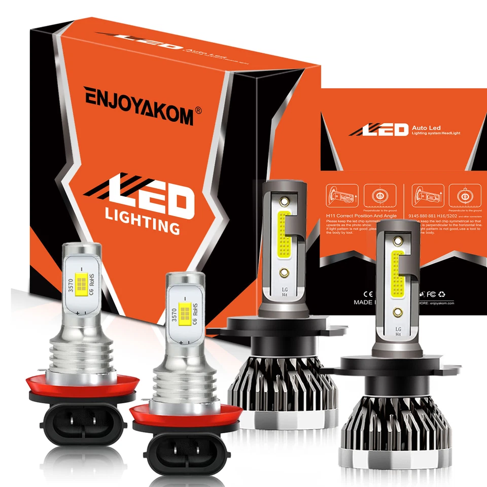 For Ford Fiesta Ikon 2011-2015 LED Headlight Bulb Fog Light High/Low Beam 6000K - Image 1 of 4