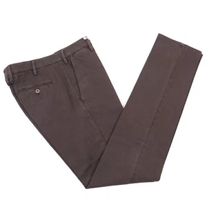 Luigi Borrelli Slim-Fit Chocolate Brown Heavier Twill Cotton Pants Chinos 30 NWT - Picture 1 of 8