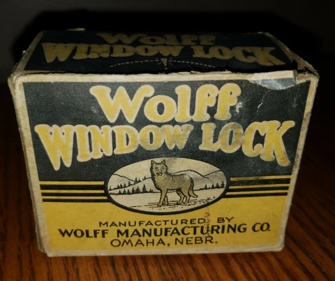 Antique Wolff mfg. Upper and Lower Window Sash Locks ~One Pair ~ NOS with screws Cover