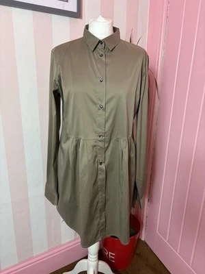 Camisa de Safari Sara Roka Utility Vestido en Oliva Quemada Euro 48 Reino Unido 16-14 Foto 1 de 4