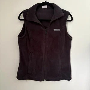 Chaleco polar Columbia Benton Springs para mujer M negro cremallera completa capas exteriores - Imagen 1 de 8