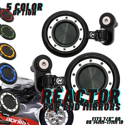 Espejos retrovisores universales CNC de aluminio para motocicleta - se adapta a Aprilia RSV4, Tuono, 5 colores Foto 1 de 4